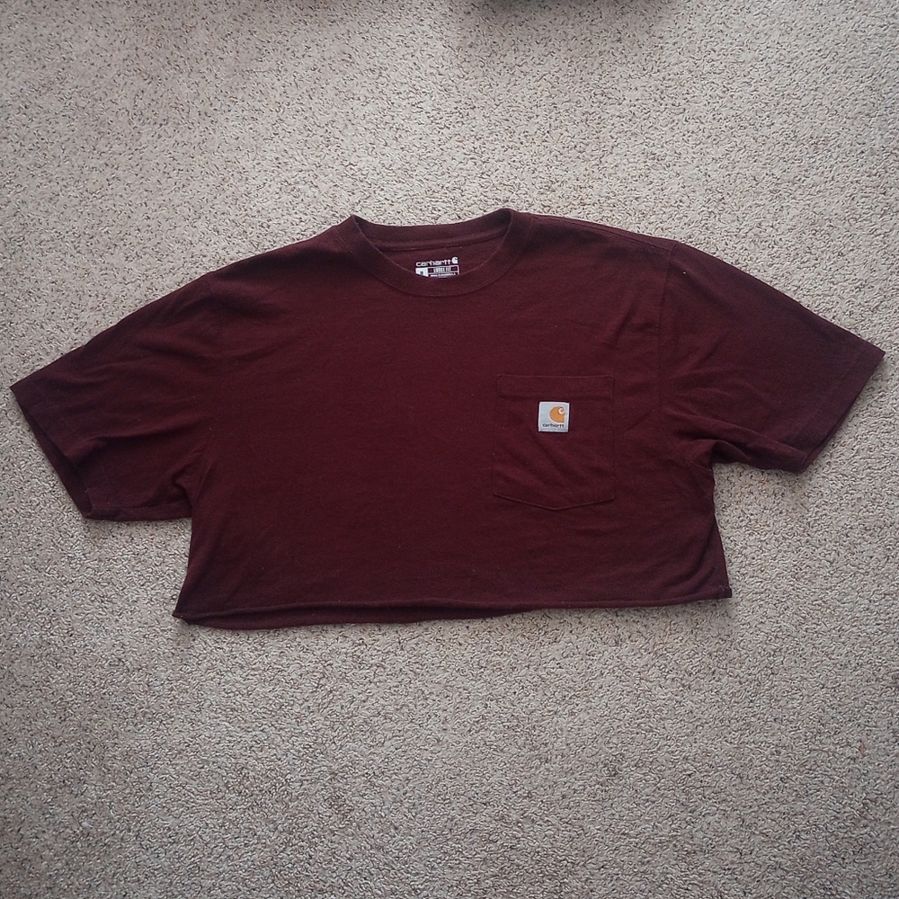 Carhartt Burgundy Crop Top